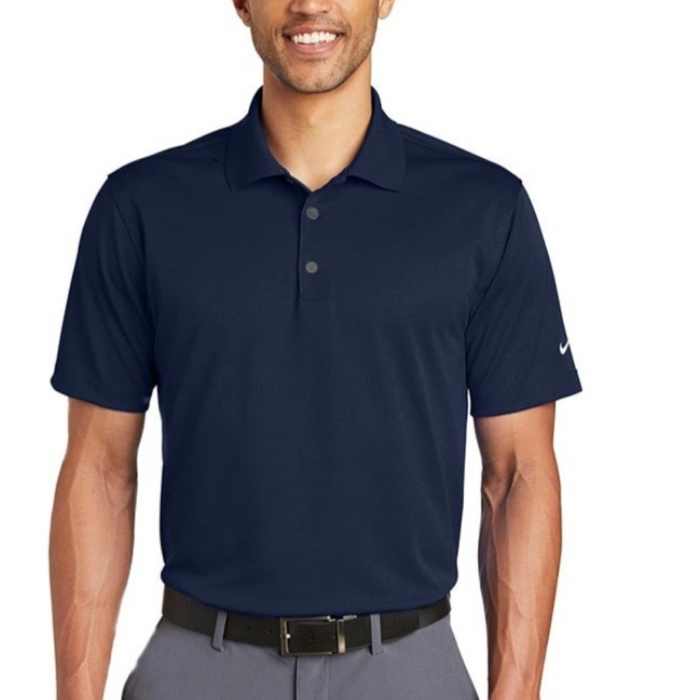 Nike Golf Tour Performance Navy Blue Collared Dri Fit Shirt Med